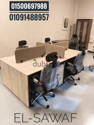 خلية عمل-ورك ستيشن خشب mdfاسباني- اثاث مكتبي- work station- partiton