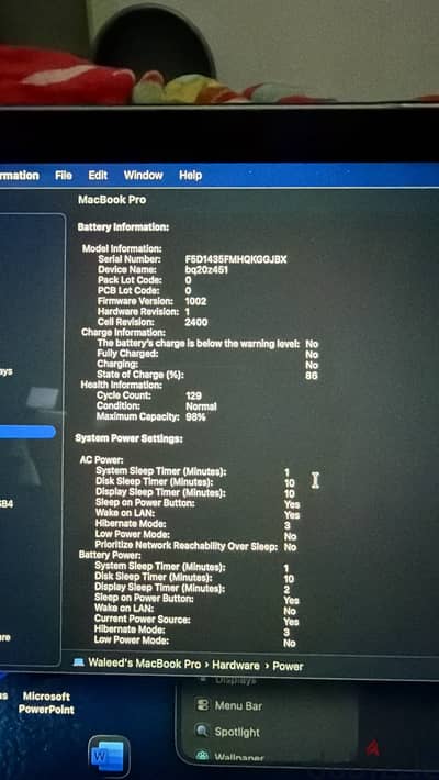 Mac book pro 13 inch Model2020