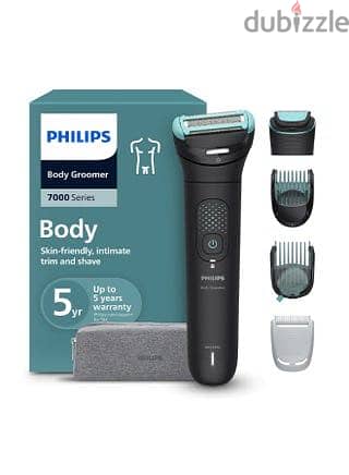 Norelco Body Groomer 7000 Series 2D flex head & dual trim-shave system