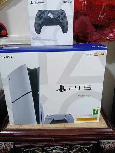 ps5 slim cd + control جديد
