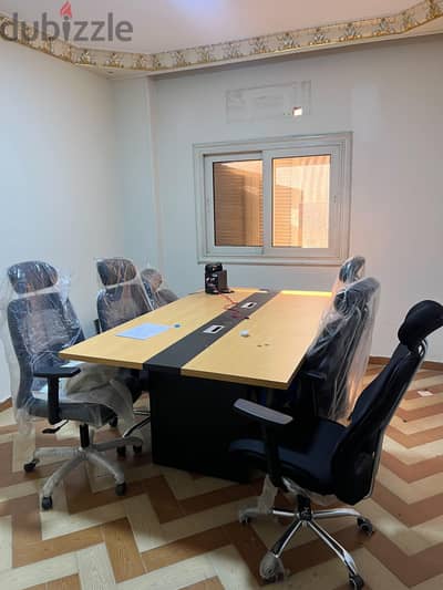 ترابيزه اجتماعات MDF اسباني + 6 كراسي