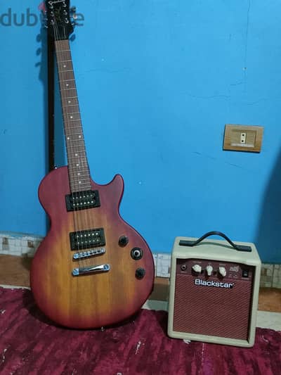 جيتار اليكتريك و امب بلاك ستار  guitar electric Epiphone