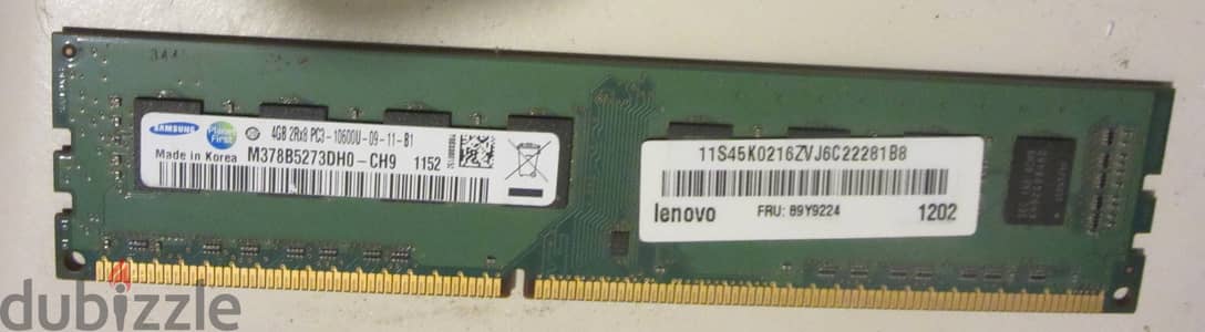 4GB DDR3 desktop module - Samsung made in Korea
