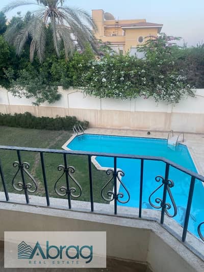 5-bedroom villa for rent in Al-Yasmeen Greenland Compound (Dahshur Link Road); features a swimming pool, kitchen, and air conditioning.