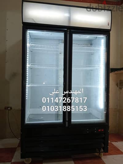 ثلاجة عرض 2 باب جامبو {بحالة الزيرو} تبريد عالي