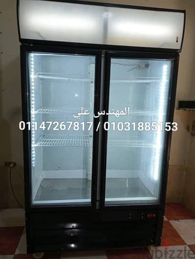 ثلاجة عرض 2 باب جامبو (بحالة الزيرو) تبريد عالي