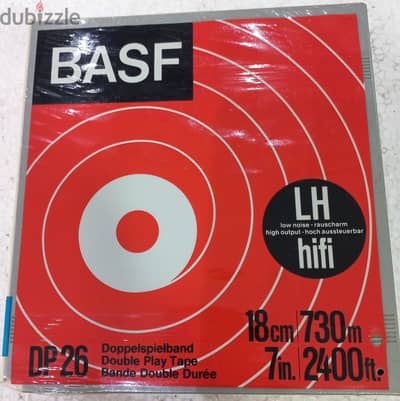 اسطوانة ( شريط ) تسجيل صوتي من نوع BASF DP26 LH بحجم 7 بوصة. الماني