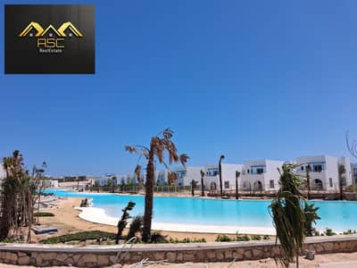 townhouse for sale, first row to the lagoon Ready to move in Mountain View Ras El Hekma, North Coast / Crete Phase  / On the widest part of the lagoon