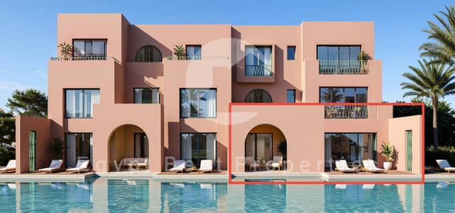 3-Bedroom Lagoon View Chalet 136m – Fully Finished with lower kitchen cabinets & toilet cabinets – Makadi Heights Red Sea by Orascom, only 10% down pa