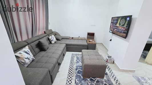 Furnished studio for rent in Madinaty B12 A unique opportunity to live in a fully furnished modern studio ready for immediate delivery. Modern high-end furniture, complete electrical appliances, air conditioning, fully equipped kitchen, bathroom, prime location close to all services, malls, and transport. Ready to move in. Furnished studio for rent in Madinaty B12 A unique opportunity to live in a fully furnished modern studio ready for immediate delivery. Modern high-end furniture, complete electrical appliances, air conditioning, fully equipped kitchen, bathroom, prime location close to all services, malls, and transport. Ready to move in.