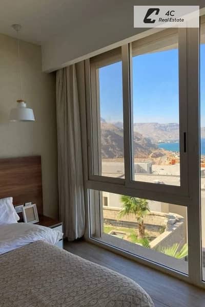 لسرعه البيع شاليه ريسيل تشطيب كامل Sea and lagoon views فيIL Monte Galala العين السخنة 3غرف بتقسيمه مميزه جاهز للمعاينه و الاستلام