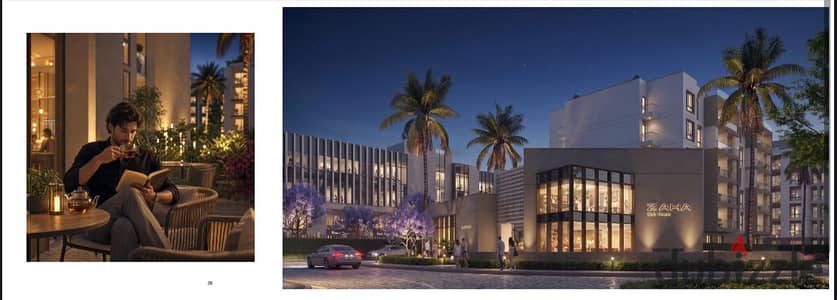 شقة 105م للبيع بكمبوند Zaha Residence بمقدم 330 ألف وإجمالي 3.3 مليون، مباشرة على طريق الواحات وبجوار مول مصر والشيخ زايد، استلام خلال 3 سنوات.