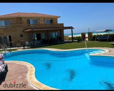 The most luxurious and largest royal palace, first row, sea, private pool, in Ramses Village, North Coast, kilometer 45