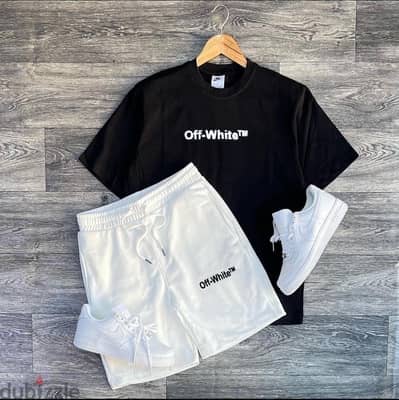 ترنج شورت Off-White  -خامة ميلتون ليكرا مبرد   -تقفيل وفينش محترم    -