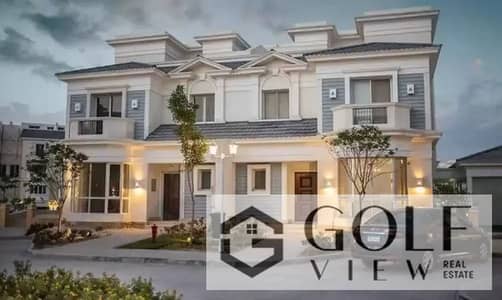 Corner Villa 298m for sale, fully finished, ultra super lux, prime location in Mountain View October Park