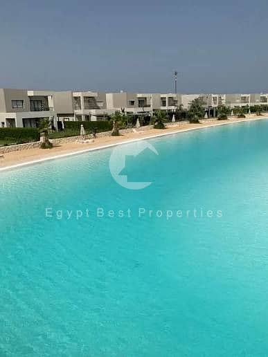 Furnished Villa 303m 1st Row Lagoon Delivery 2027 Resale for sale in Azha Ain Sokhna
