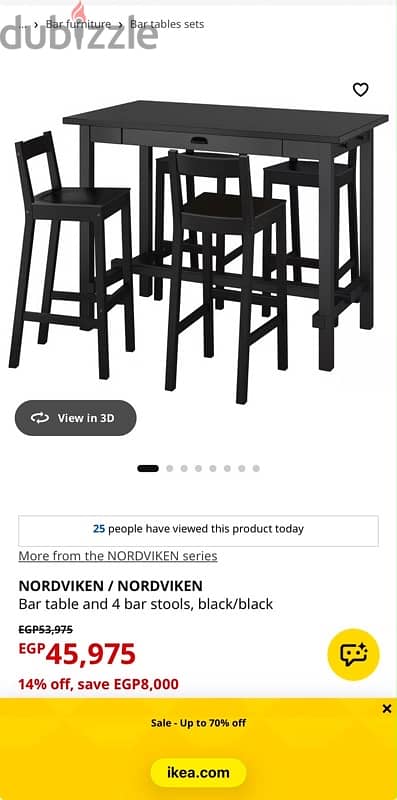 IKEA BAR STOOLS AND TABLES