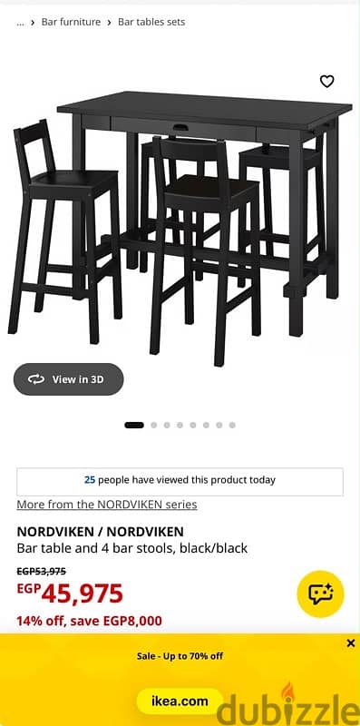 IKEA BAR STOOLS AND TABLES 4