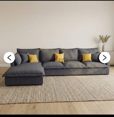 Grey L-shape sofa