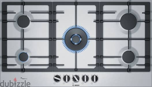 Bosch Series 6 Gas hob 90 cm Stainless steel