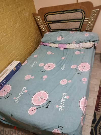 غرفه نوم ٢ سرير ودولاب جرار  شبابى بحاله ممتازه