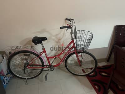 Forever 26” City Bicycle – Single Speed with Front Basket & Rear Rack