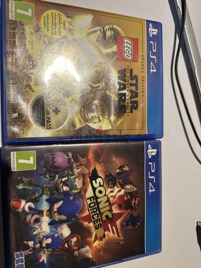 Both Lego Star Wars and sonic ps4 cd for kids