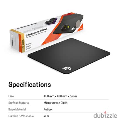 SteelSeries QcK Heavy Large Gaming Mouse Pad (450×400×6mm)