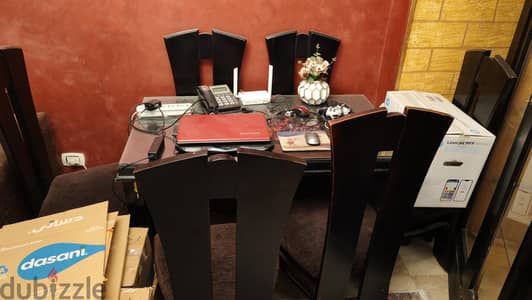 ترابيزه سفرة عدد ٦ كراسى