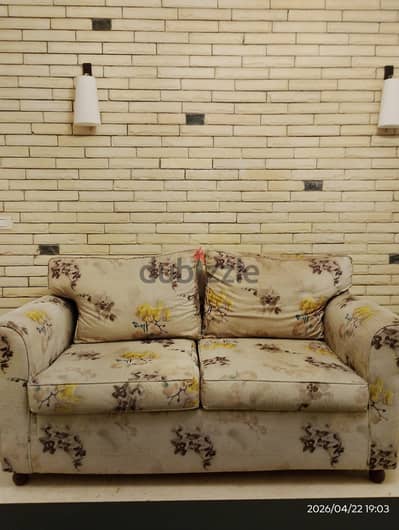 Cozy Modern 2-Seater Loveseat Sofa – Floral Pattern