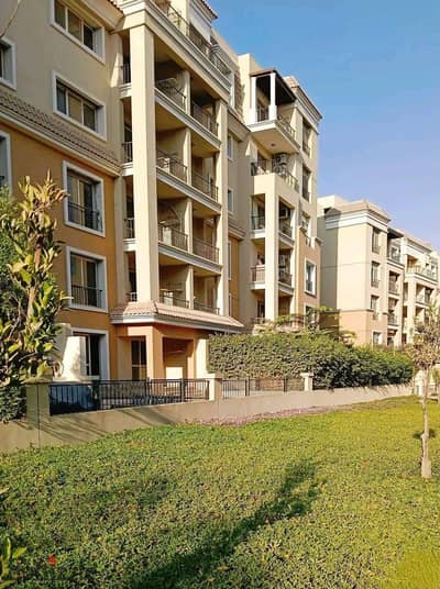 3-bedroom apartment for sale in Sarai Compound (opposite Madinaty) with a 12-year installment plan; apartment features an open view.