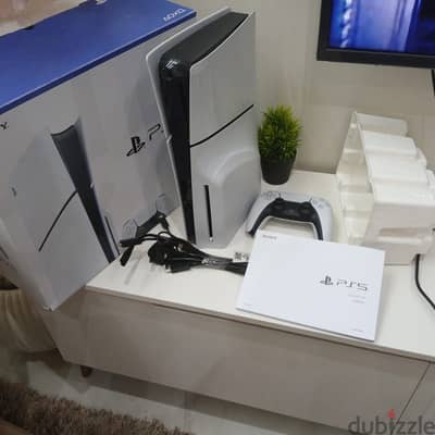 ps5 slim  بلايستيشن فايف سلم=دراع اصلى=فاتروة وضمان جيمز سبوت=9العاب
