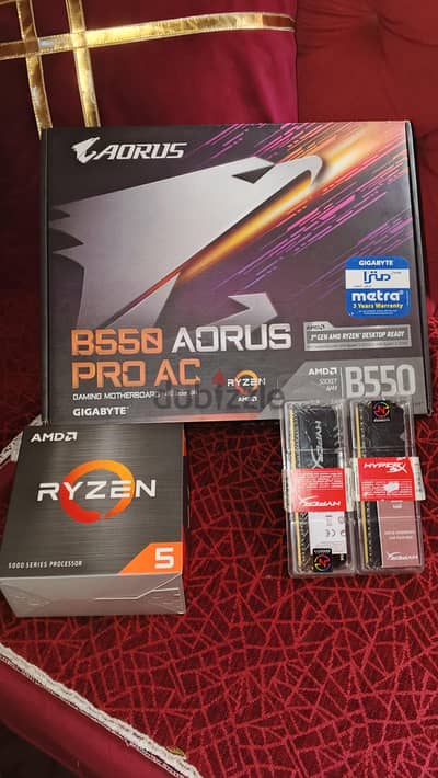B550 Aorus pro ac - Ryzen 5 5600x - Ram32 2x16 RGB hyber X fury 3200