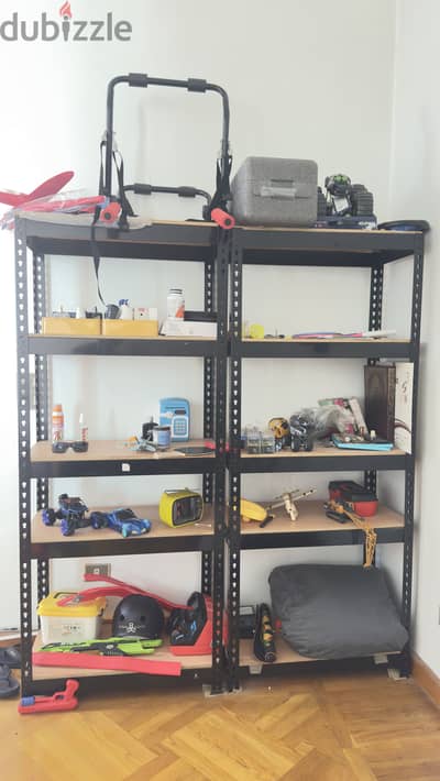 IKEA black shelve units