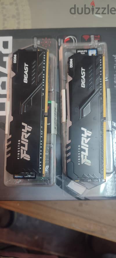 رامات Kingstone fury beast DDR4 16gb (2*8) 3600mhz للبيع