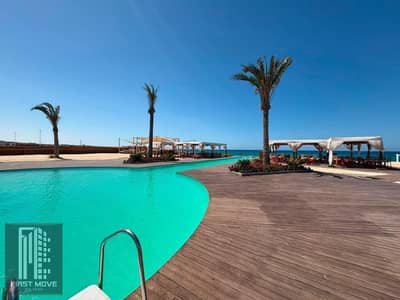 Immediate receipt at Naia Bay Ras El Hikma | Fully finished chalet with a marine terrace inside one of the most luxurious villages of the North Coast | Cash or installment
