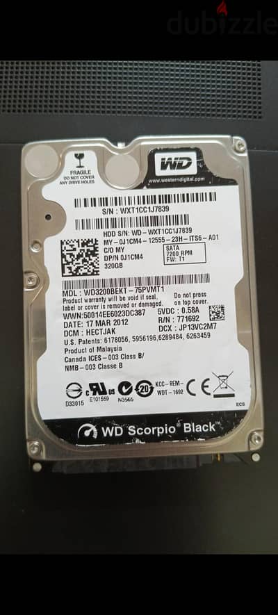 Western Digital Scorpio Black 320GB