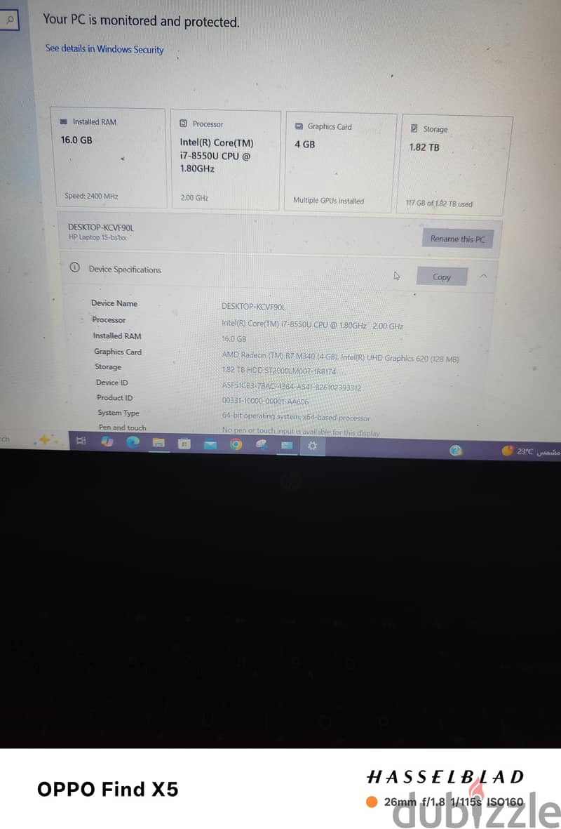 HP core i7 8 generation 3