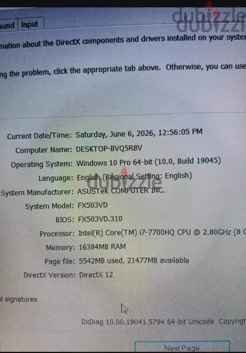 لاب توب ASUS FX503V 1