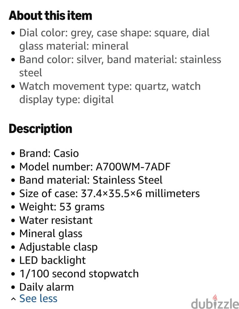 Casio A700WM-7ADF 2