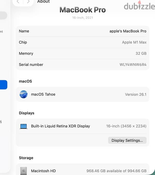 MacBook Pro 16inch m1 max 4