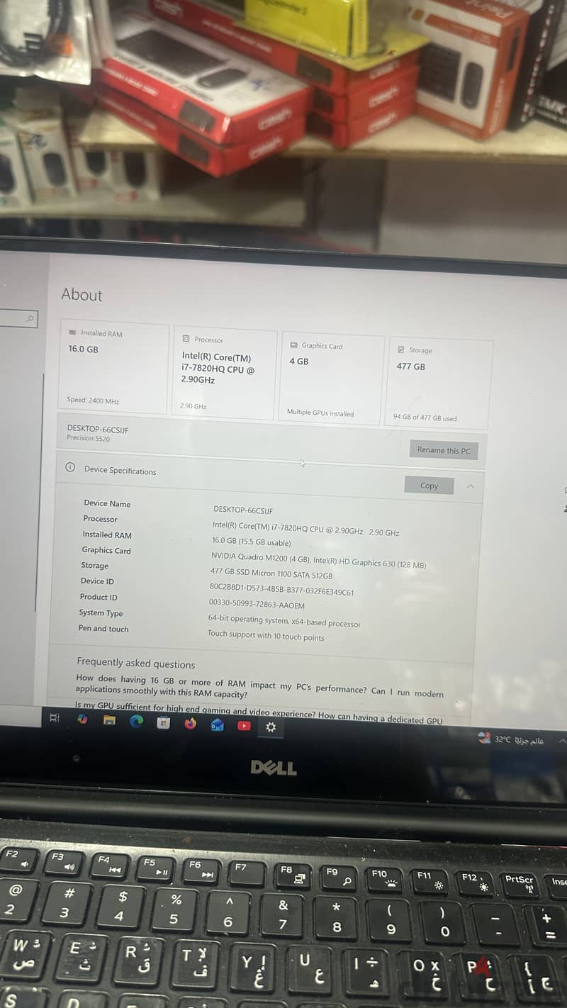 Dell Precision 5520 touch screen 1