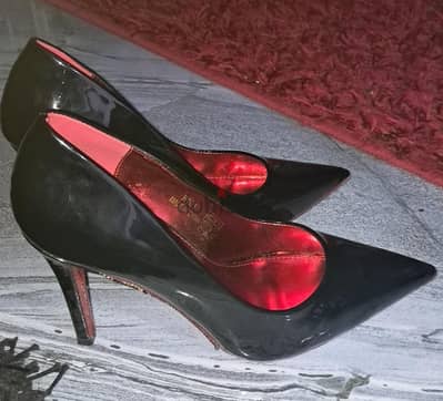 Alpach Black & Red Rhinestone Heels 
