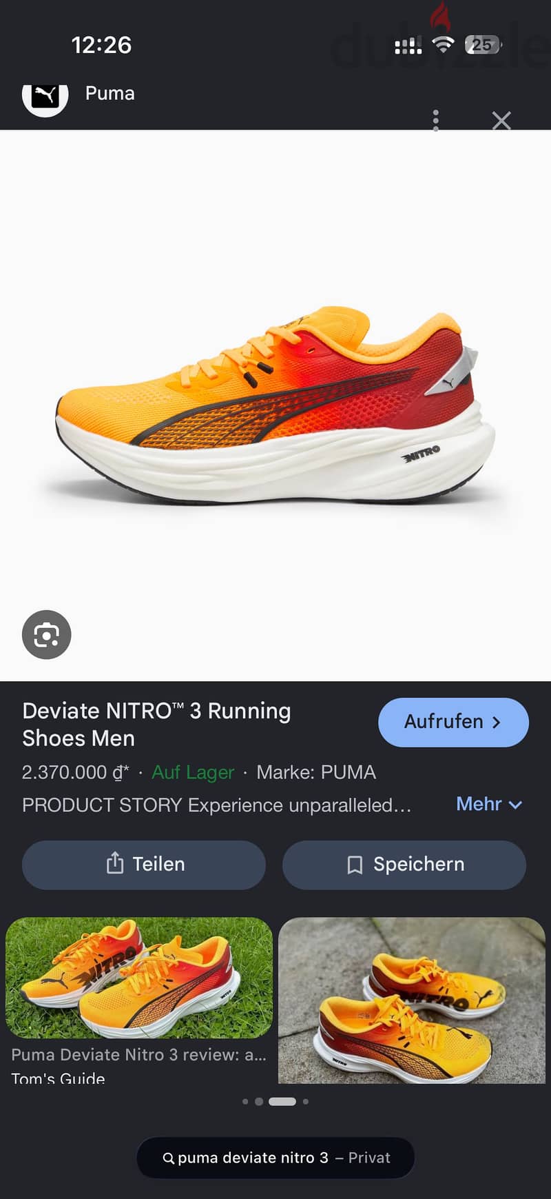 Puma nitro Deviate 3 carbon plated size 45 eu 1