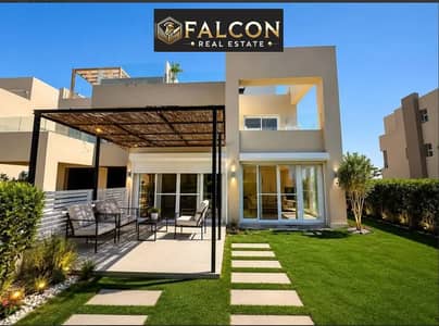 VIP first-row villa, full sea view, for sale in Caesar Sodic Ras El Hekma, near La Vista Ras El Hekma, Koun, Ogami, Mountain View & Swan Lake.