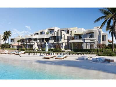 Premium Double Lagoon Corner Ground Chalet with Garden For Sale in Shores Beit Al Bahr Sidi Heneish North Coast By El Abd Resort