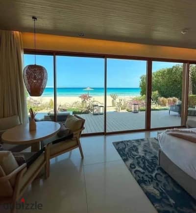 Panoramic view in front of the sea, VIP chalet in Marsa Bagoush, Ras Al-Hikma at the old price