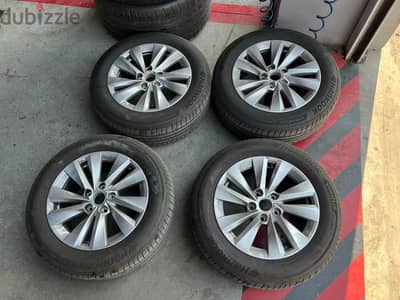 جنوط بالكوتش اصلي اسكودا اوكتافيا ٢٠٢٦ original rims with tyres Skoda