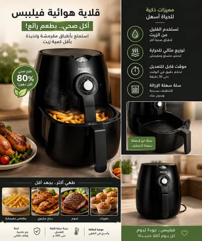 اير فراير Philips الأصلي HD9220 – بحالة الجديدة