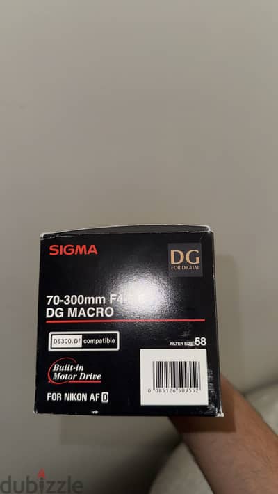 عدسة Sigma 70-300mm DG Macro لنيكون بالعلبة